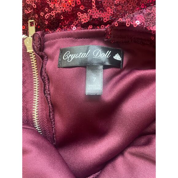 Red Sequin Sexy Maxi Formal Dress Small / Medium - Picture 9 of 9